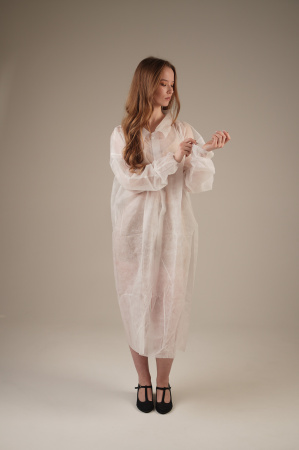 Халат медицинский на КНОПКАХ, 30 г/м2, XXL (10 шт/уп; 50 шт/кор)