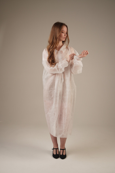 Халат медицинский на КНОПКАХ, 30 г/м2, XXL (10 шт/уп; 50 шт/кор)