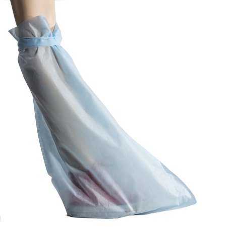 6807 Бахилы высокие, на завязках, пл. 42, голубые