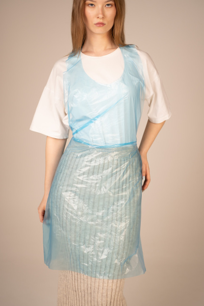 ПЭ фартуки одноразовые (9 мкм) 70*110 см (не медиц), Albens (100 шт/уп, 1000 шт/кор)