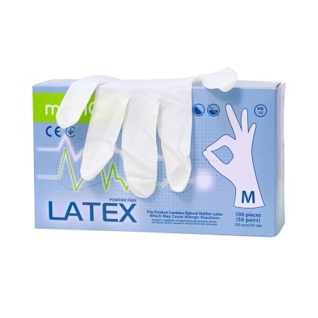 7032 Перчатки латексные мед смотровые неопудр, нестерильные (100 шт/уп, 1000 шт/кор
