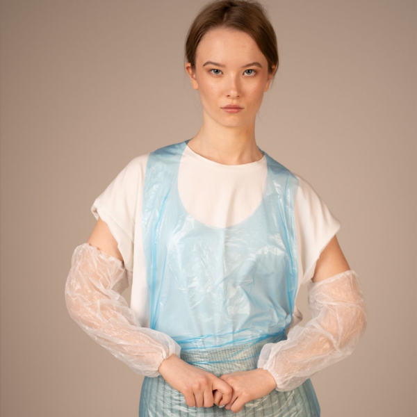 Нарукавники полиэтил., 20 мкм (две стенки), ЭКОНОМ (50 пар/уп, 1500 пар/кор) (6974, белый)