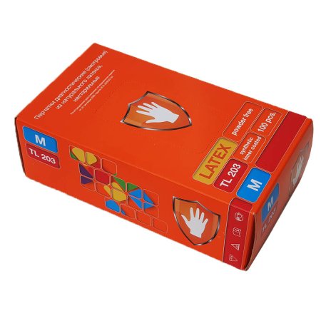 _74287 Перчатки диагностические смотр. из натур.латекса,нестер., неопудр. (100 шт/уп, 1000 шт/кор)