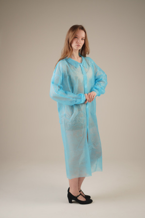 Халат медицинский на ЛИПУЧКАХ, 30 г/м2, XXL (50 шт/кор)