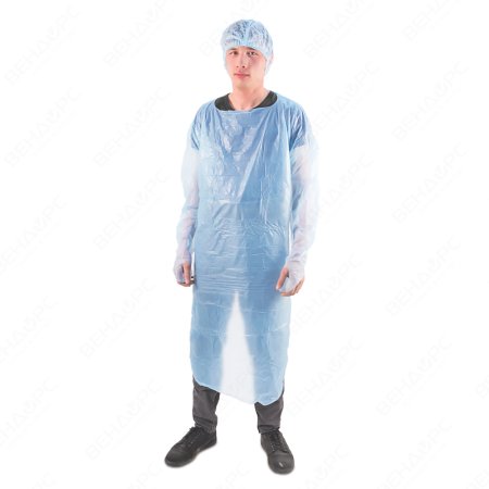 Фартук-халат из хлорполиэтилена, голубой