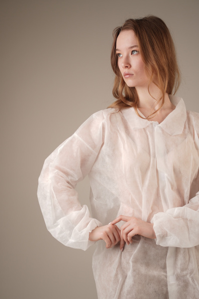 6546DM Халат медицинский на липучках, 30гр/м2., XL (50 шт/кор)