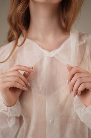 Халат медицинский на КНОПКАХ, 20 г/м2, XL (50 шт/кор) (6510, белый)