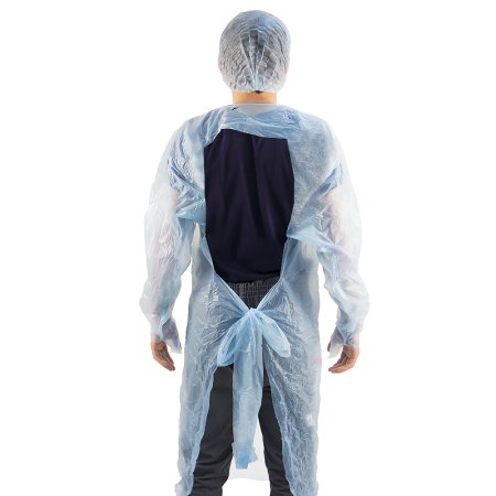 Фартук-халат из хлорполиэтилена, голубой