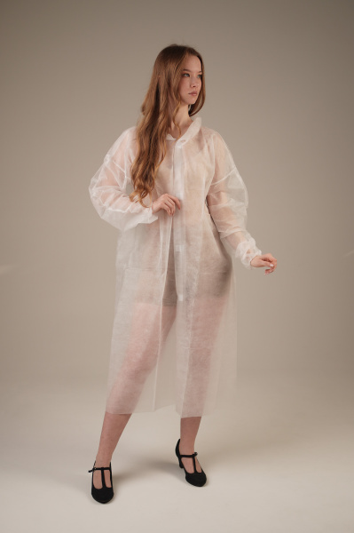 Халат медицинский на ЛИПУЧКАХ, 20 г/м2, XXL (10 шт/уп; 50 шт/кор)