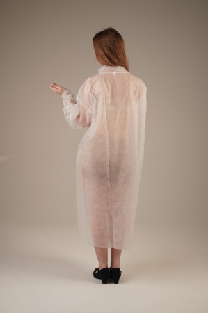 Халат медицинский на ЛИПУЧКАХ, 20 г/м2, XXL (10 шт/уп; 50 шт/кор)